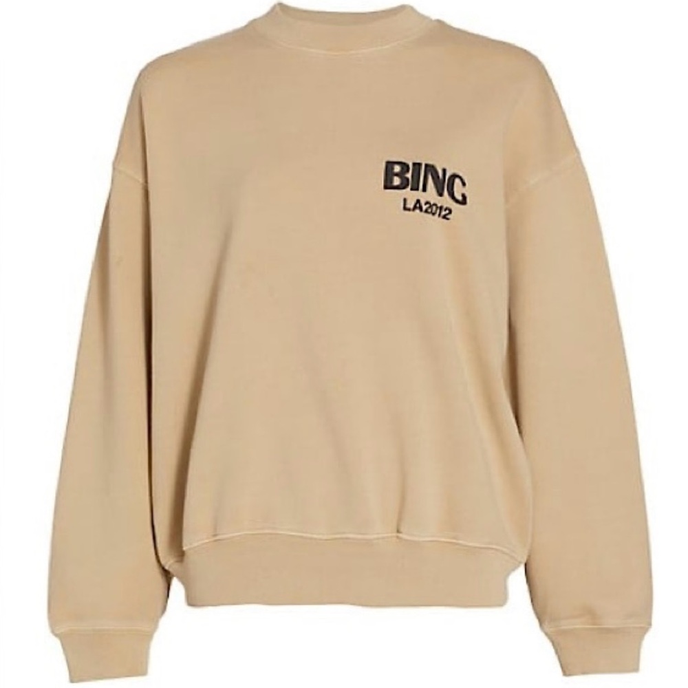Anine Bing Beige Crewneck Sweatshirt